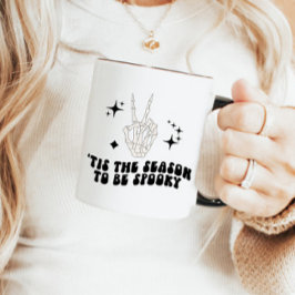 Retro Skeleton Fredstecken Halloween Mugg