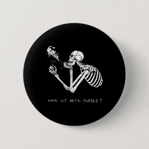 Retro Skeleton Halloween Costume Roligt Scary Skul Knapp