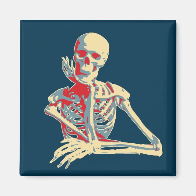 Retro Skeleton Magnet (Framsidan)