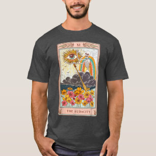 Retro Skeleton Riding molde Audacity Tarot-bilen T Shirt