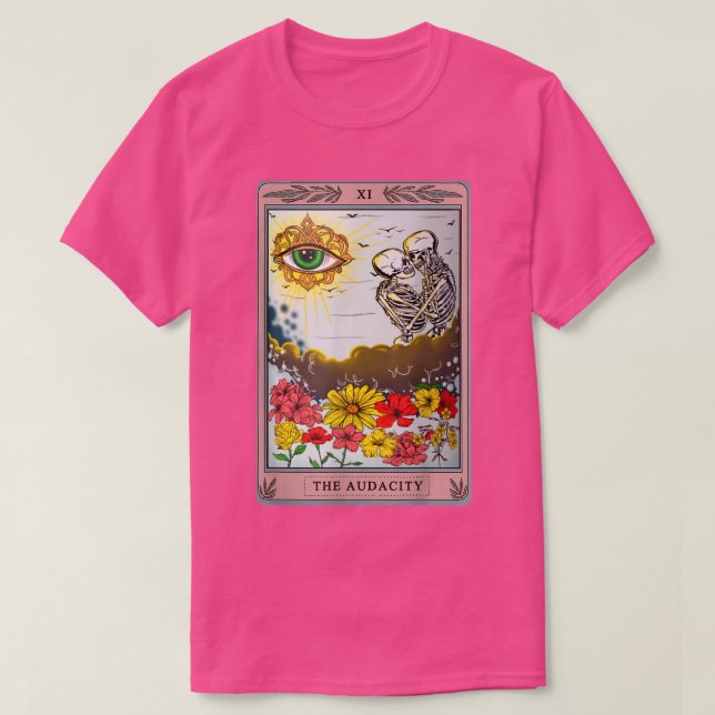 Retro Skeleton Riding molde Audacity Tarot-bilen T Shirt (Design framsida)