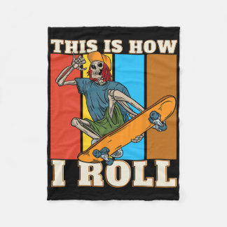 Retro Skeleton Skateboarding Shirt For Skaters Ska Fleecefilt