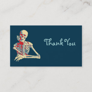 Retro Skeleton Tack Visitkort