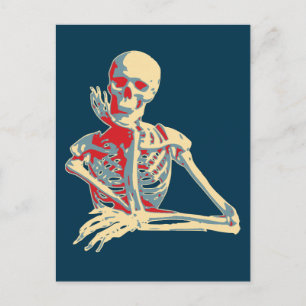 Retro Skeleton Vykort