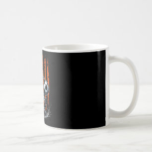 Retro skelett spelar fotboll USA Flagga Kuslig hal Kaffemugg
