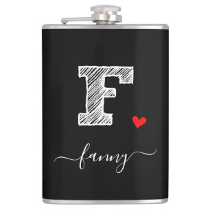 Retro Sketch Monogram Brev F, kolv Fickplunta