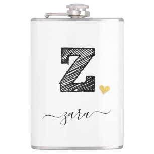 Retro Sketch Monogram Brev Z, kolv Fickplunta