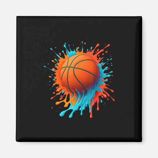 Retro Sketll Players Lovers Sports Team Boys Kids  Magnet (Framsidan)