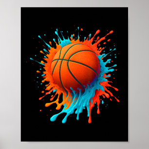 Retro Sketll Spelare Älskare Sportlag Pojkar Barn Poster