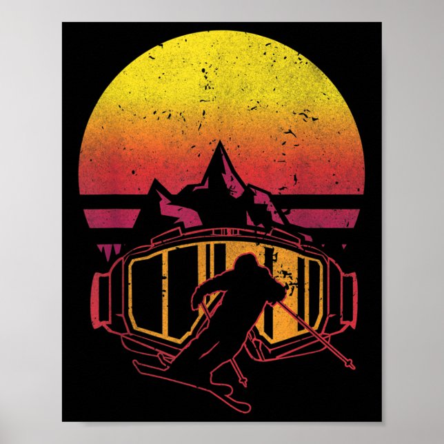 Retro Ski Driver Funny Ski Skiing Poster (Framsidan)