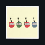 Retro Ski Gondola Hiss Skiers Cream Pappersservett<br><div class="desc">Minimalistisk gondola hiss-design för skidåkare och skidentusiaster. En skidgondola är den perfekt personligens julklapp till honom eller henne. Skidskidskidskidgåvor för vintertid i snö. Vintage ski hiss gondola pappra tallrikar</div>
