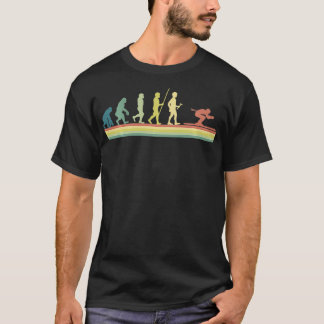 Retro Ski Human Evolution Funny Gift Skiing Skier T Shirt