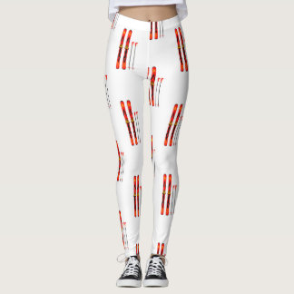 Retro Ski Mönster Leggings