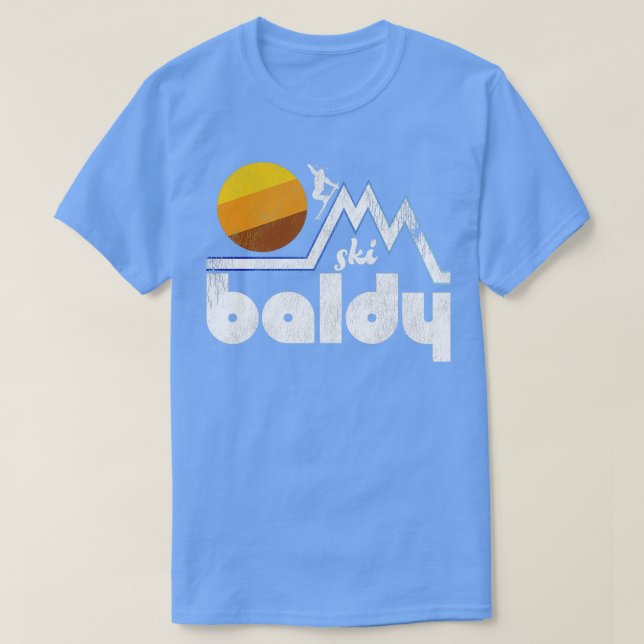 Retro Ski Mt Baldy T Shirt (Design framsida)