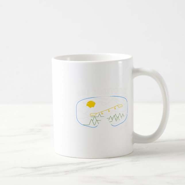 Retro Ski Solitude Utah Skidort - Us Skidort Kaffemugg (Höger)