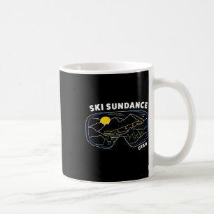Retro Ski Sundance Utah Us Ski Resort Ski Snowboar Kaffemugg