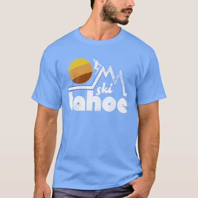 Retro Ski Tahoe överdimensionerad T Shirt (Framsida)