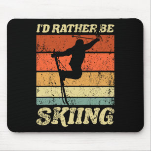 Retro Ski Vacation Winter Sports Skiers jag skulle Musmatta