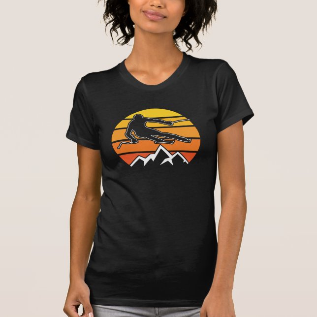 Retro skidåkning t shirt (Framsida)