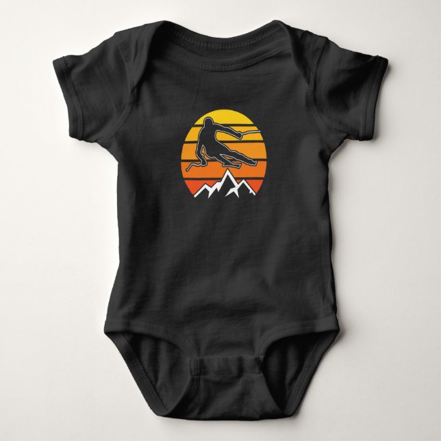 Retro skidåkning t shirt (Framsida)