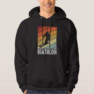 Retro skidskytte vintersport skidskytt skidåkare b hoodie