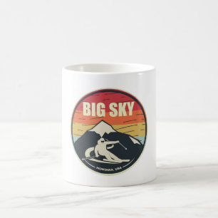 Retro Skiing Big Himlar Montana USA Kaffemugg