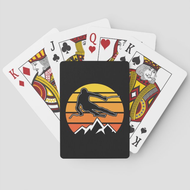 Retro Skiing Casinokort (Baksidan)