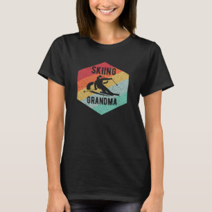 Retro Skiing Grandma 70's Skiers Ski Gift T Shirt