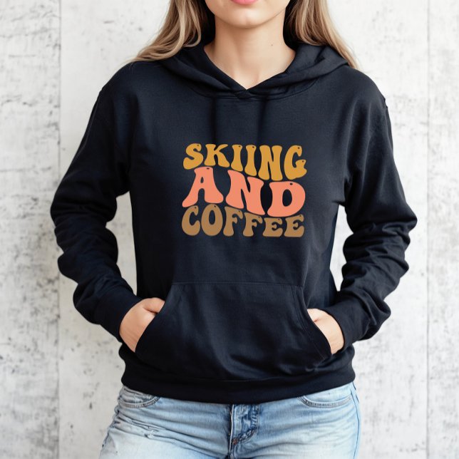 Retro Skiing och kaffe T Shirt (Skapare uppladdad)