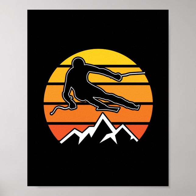 Retro Skiing Poster (Framsidan)