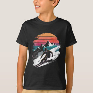 Retro Skiing Ski T Shirt