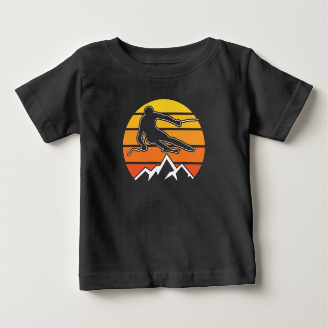 Retro Skiing T Shirt (Framsida)