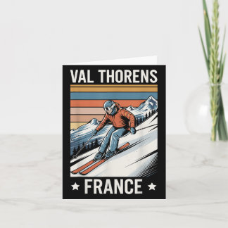 Retro Skiing Val Thorens Frankrike, Fransk Ski Res Kort