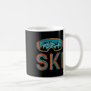 Retro Skiing Vintage 80s 90-tal Snowboarding Skier Kaffemugg