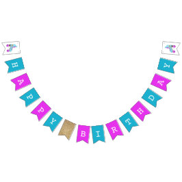 Retro Sking-Födelsedagsfest Vimplar