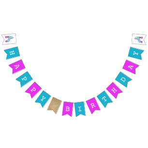 Retro Sking-Födelsedagsfest Vimplar