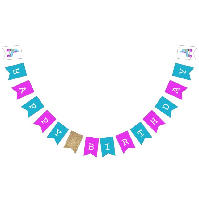 Retro Sking-Födelsedagsfest Vimplar (Alla)