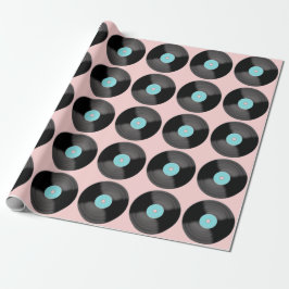 Retro skivomslagspapper presentpapper