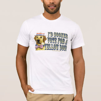 Retro skjorta för gul hunddemokrat tee