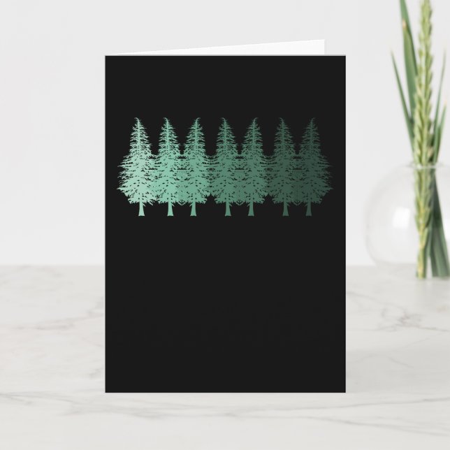 RETRO SKOG VANDRING Jägare Skogshuggare Vandrare Kort (Framsida)