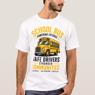 Retro Skolbussförare Styr Framtiden T-Shirt -