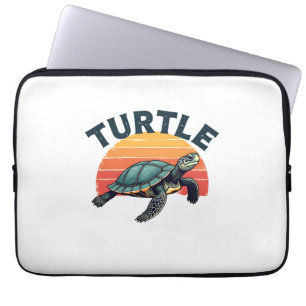 Retro Sköldpadda T-Shirt Laptop Fodral