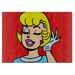 Retro skönhetskärbräda för komisk remsa