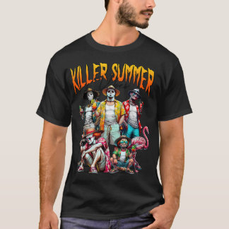 Retro Skräck Sommar Känsla Rolig Halloween T Shirt