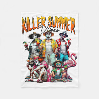 Retro Skräck Sommar Vibbar Rolig Halloween Sommar Fleecefilt