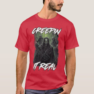Retro skräckfilm Halloween Zombies Creepin It Re T Shirt