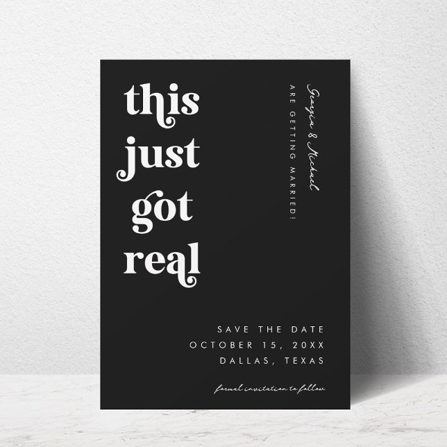 Retro skript Det här blev precis riktigt roligt fe Spara Datumet (Skapare uppladdad)