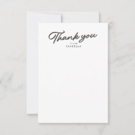 Retro-skript, enkelt grått studenten tack kort