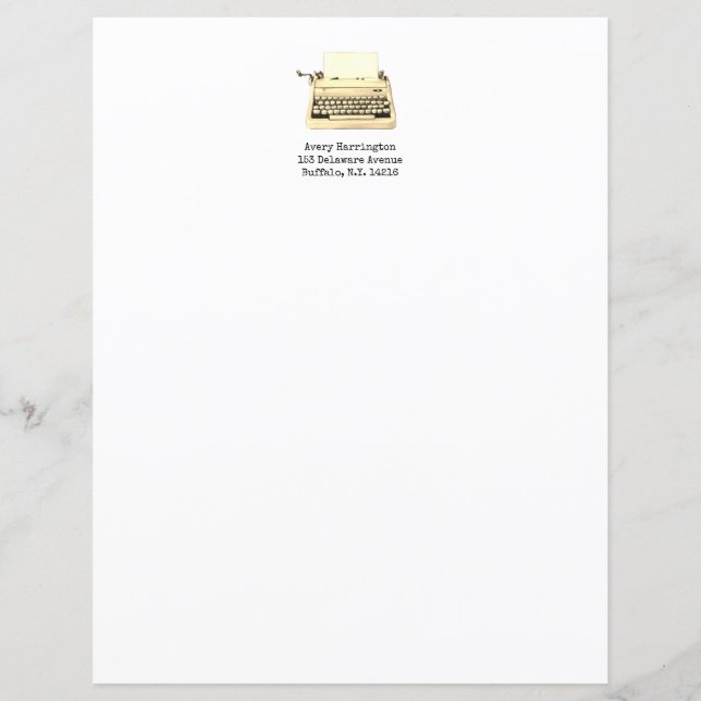 Retro skrivmaskin 60-tal Söt Personlig antecknings (Framsida)