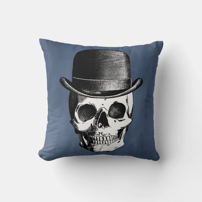 Retro Skull-huvud Kudde (Framsida)